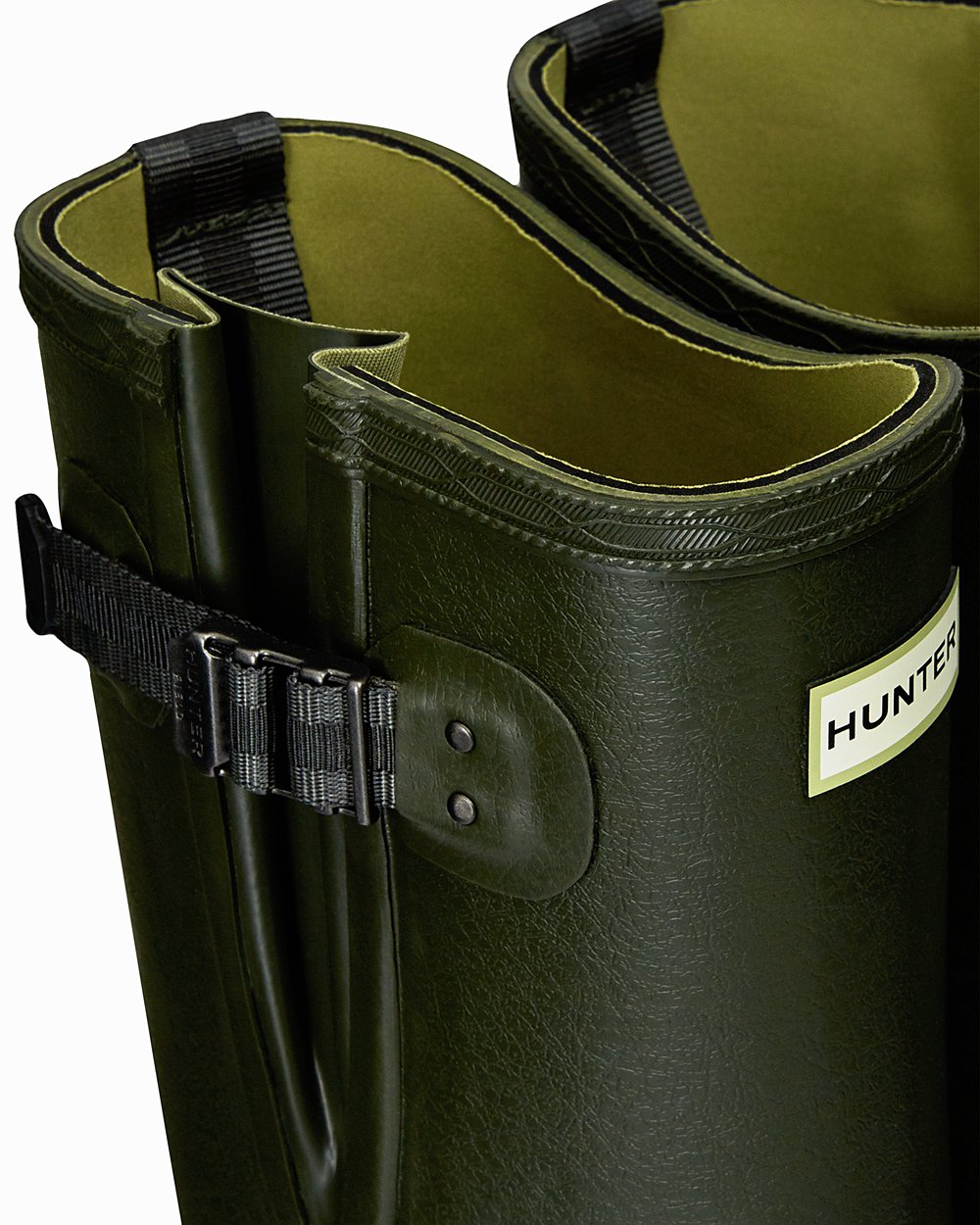 Bottes Hautes de Pluie Hunter Balmoral Adjustable 3Mm Neoprene Homme Vert Foncé Olive LDXTRMF-75